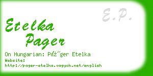 etelka pager business card